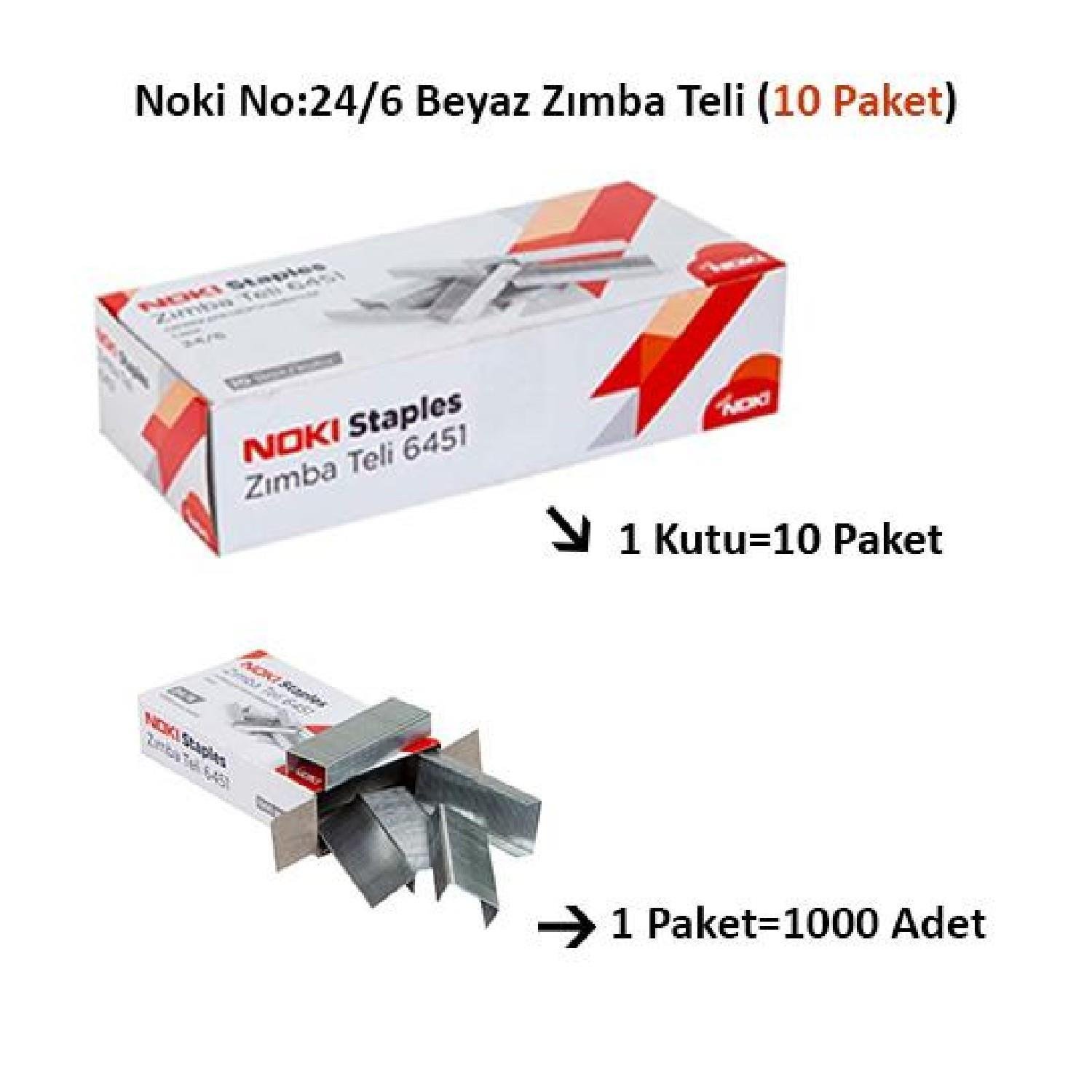 Noki 24/6 Zımba Teli 10'lu Paket